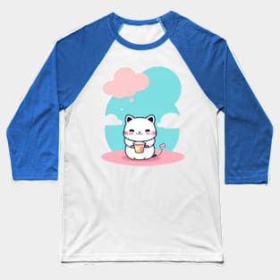 Kawaii Kitty Kat Baseball T-Shirt